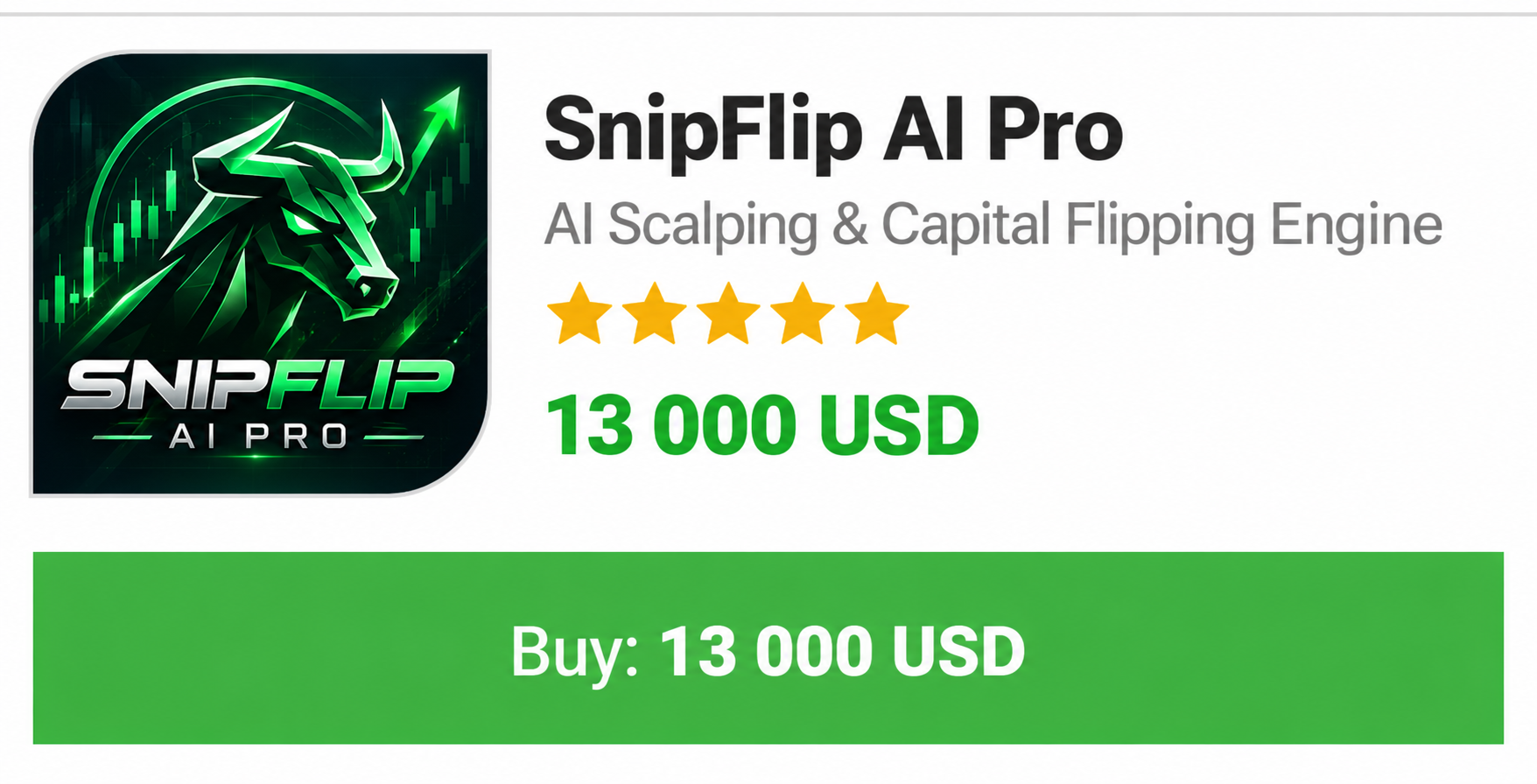 Valeur affichée de SnipFlip AI Pro