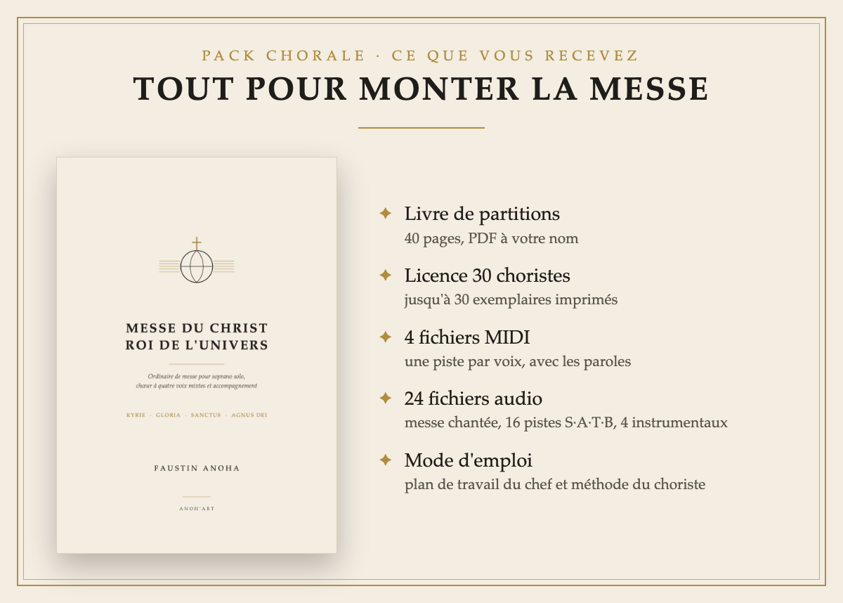 Contenu du Pack Chorale